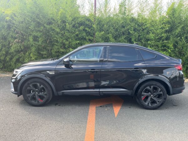 Voiture noire garée devant des bambous.